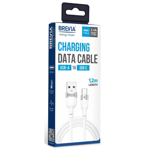 Фото - Кабель Brevia USB to Type-C 1.2m, white, box (52120WUCC1)