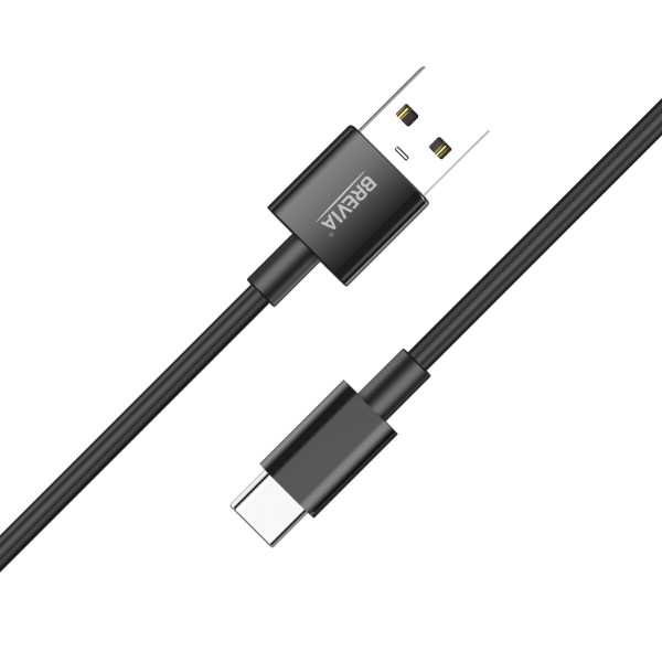 Фото - Кабель Brevia USB to Type-C 1m, black (55100BUCC1)