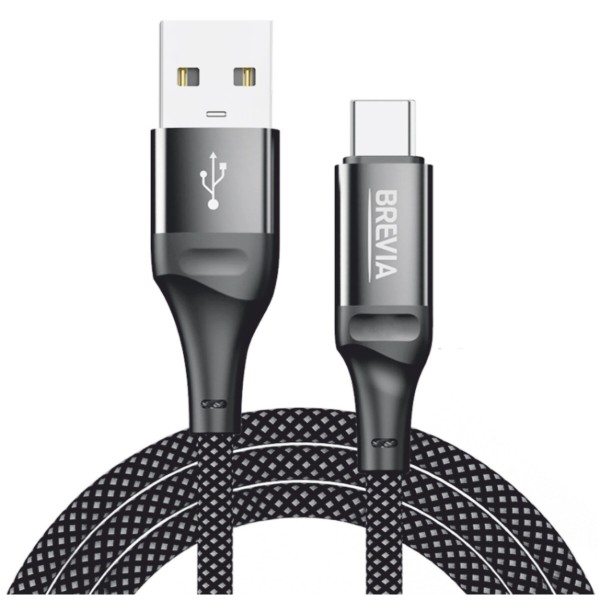 Фото - Кабель Brevia USB to Type-C 1m, black (56100BUCZ1) Фото - Кабель Brevia USB to Type-C 1m, black (56100BUCZ1)