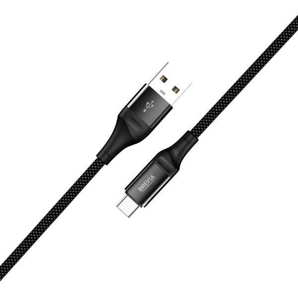 Фото - Кабель Brevia USB to Type-C 1m, black (56100BUCZ1)