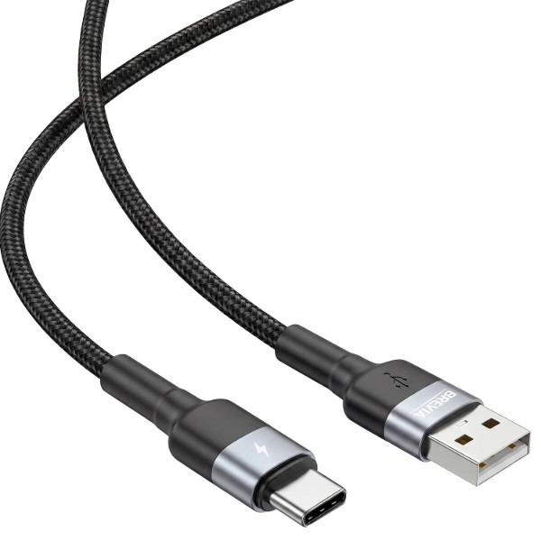 Фото - Кабель Brevia USB to Type-C 1m, black, box (53100BUCC1)