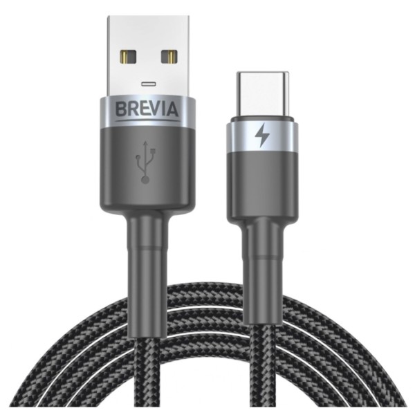 Фото - Кабель Brevia USB to Type-C 1m, black, box (53100BUCC1) Фото - Кабель Brevia USB to Type-C 1m, black, box (53100BUCC1)