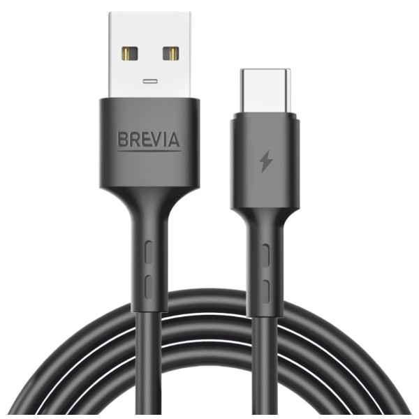 Фото - Кабель Brevia USB to Type-C 1m, black, ZIP (51100BUCZ1) Фото - Кабель Brevia USB to Type-C 1m, black, ZIP (51100BUCZ1)
