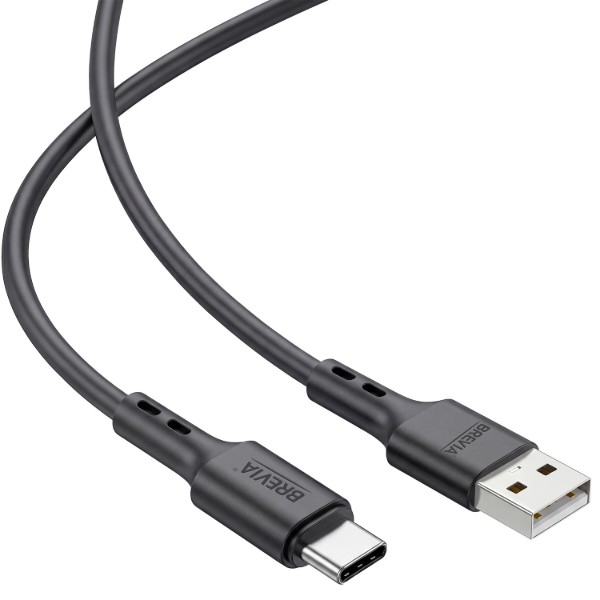 Фото - Кабель Brevia USB to Type-C 1m, black, ZIP (51100BUCZ1)