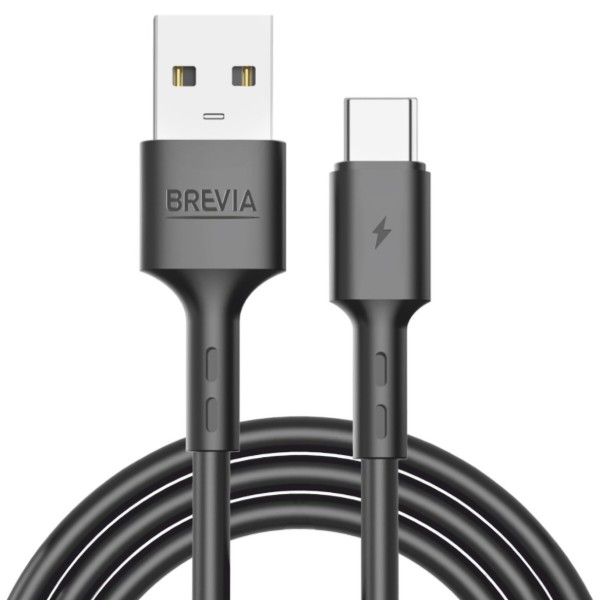 Фото - Кабель Brevia USB to Type-C 2m, black, ZIP (51200BUCZ1)