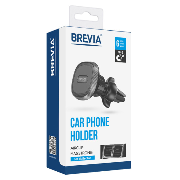Фото - Автотримач Brevia AirClip MagStrong (48400)