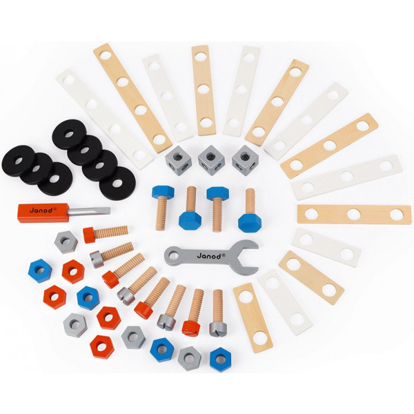 Фото - Конструктор деревянный Janod DIY 50 ел (J06480)