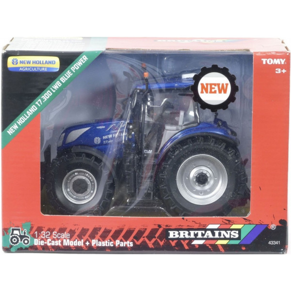 Фото - Колекційна сільськогосподарська техніка Britains Трактор New Holland T7.300 LWB 1:32 (43341)