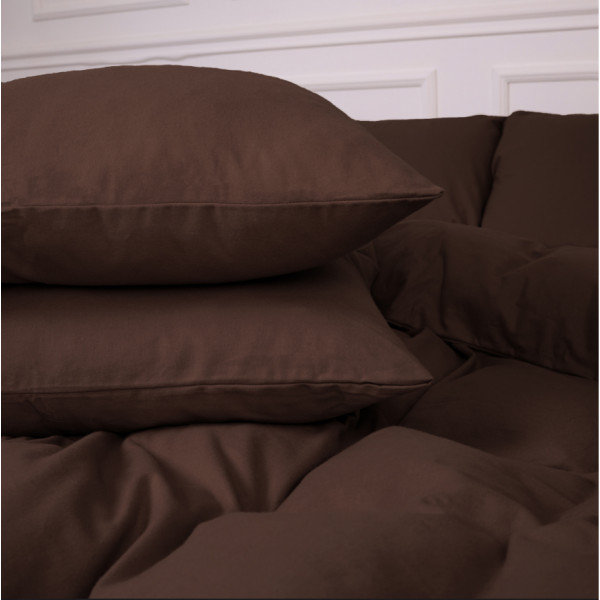 Фото - Простирадло двоспальне MirSon Фланель 003 Brown 180x190 см (2200009649042)