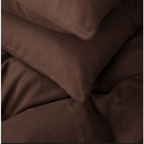 Фото - Простирадло двоспальне MirSon Фланель 003 Brown 180x200 см (2200009649059)