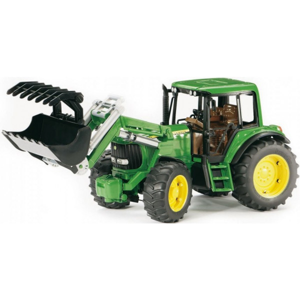 Фото - Наземна будівельна техніка BRUDER Трактор John Deere 6920 з навантажувачем (02052)