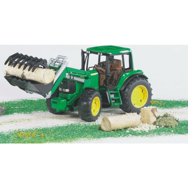 Фото - Наземна будівельна техніка BRUDER Трактор John Deere 6920 з навантажувачем (02052)