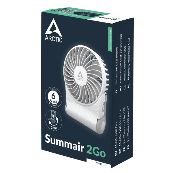 Фото - Вентилятор портативный ARCTIC USB-C SUMMAIR 2GO White (AEBRZ00029A)