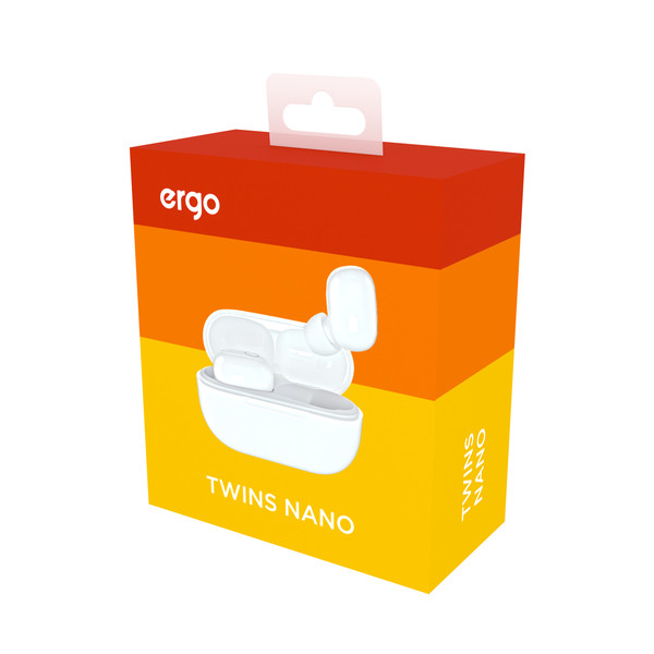 Фото - Наушники вкладыши беспроводные TWS Ergo BS-510 Twins Nano White