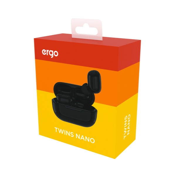 Фото - Наушники вкладыши беспроводные TWS Ergo BS-510 Twins Nano Black