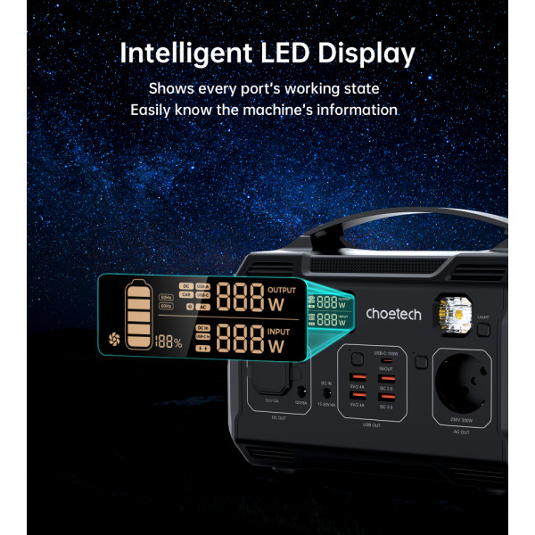 Фото - Зарядна станція універсальна Choetech 300W (BS002)