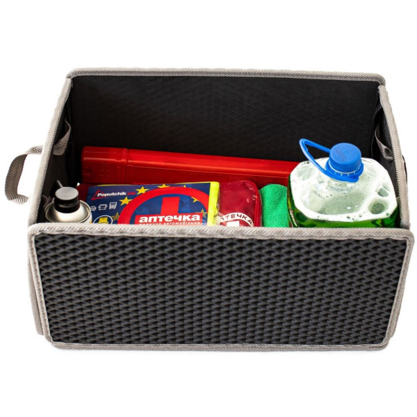 Фото - Сумка-органайзер в багажник EVAtech LightBox 33x50x25 см ромб чорний кант сірий BS13837OS5RBG