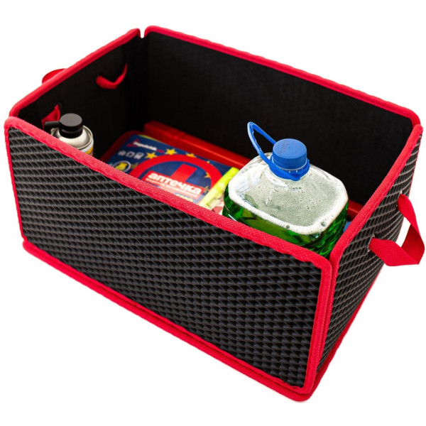 Фото - Сумка-органайзер в багажник EVAtech LightBox 33x50x25 см ромб чорний кант червоний BS13837OS5RBR