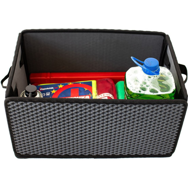 Фото - Сумка-органайзер в багажник EVAtech LightBox 33x50x25 см ромб сірий кант чорний BS13837OS5RGB