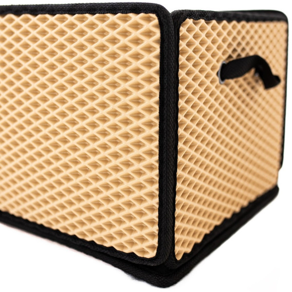 Фото - Сумка-органайзер в багажник EVAtech LightBox 33x50x25 см ромб бежевий кант чорний BS13837OS5RIB