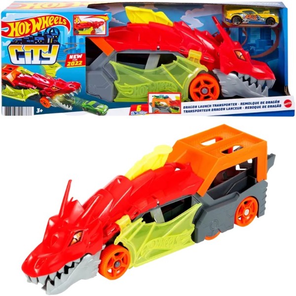 Фото - Далекобійники Hot Wheels Вантажівка-транспортер "Паща дракона"(GTK42)