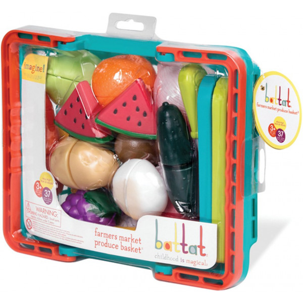 Фото - Сюжетно-рольова гра. Магазин Battat Lite ОВОЧІ-ФРУКТИ НА ЛИПУЧКАХ (BT4743Z)