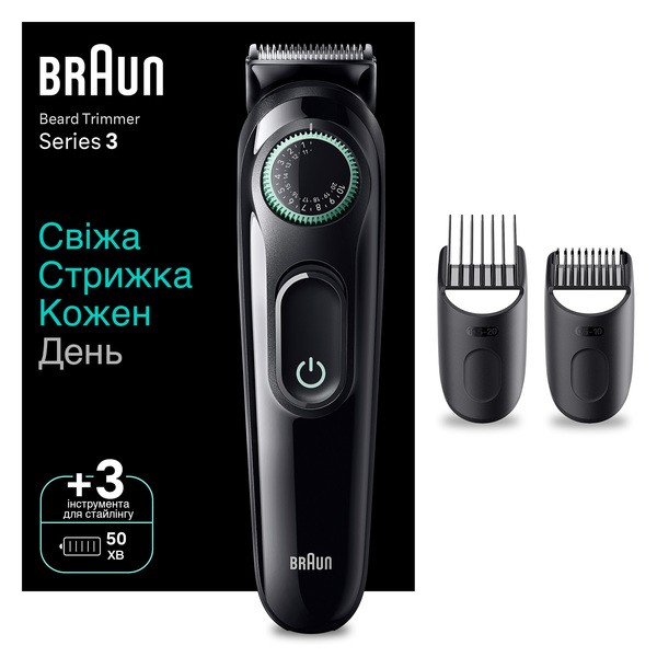 Фото - Триммер для усов и бороды Braun BeardTrimmer BT3411 Фото - Триммер для усов и бороды Braun BeardTrimmer BT3411