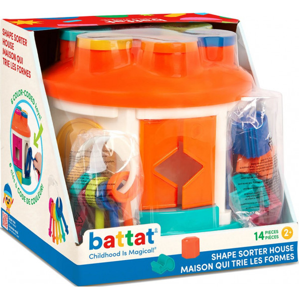 Фото - Сортер Battat Lite РОЗУМНИЙ БУДИНОЧОК (12 форм) (BT4580Z)