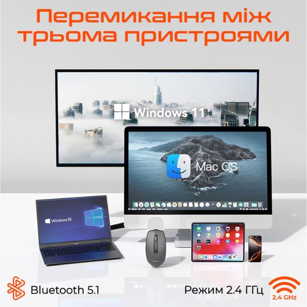 Фото - Миша бездротова Meetion Black (MT-BTM100R-A)