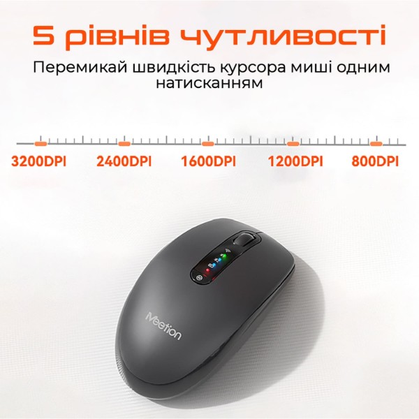 Фото - Миша бездротова Meetion Black (MT-BTM100R-A)