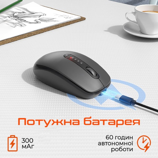Фото - Миша бездротова Meetion Black (MT-BTM100R-A)