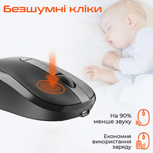 Фото - Мышь беспроводная Meetion Black (MT-BTM185R-A)