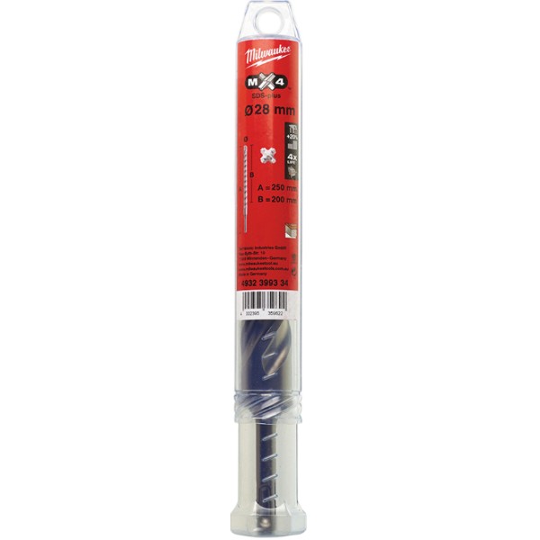 Фото - Бур Milwaukee SDS-PLUS MX4 28,0х250х200 мм (4932399334)