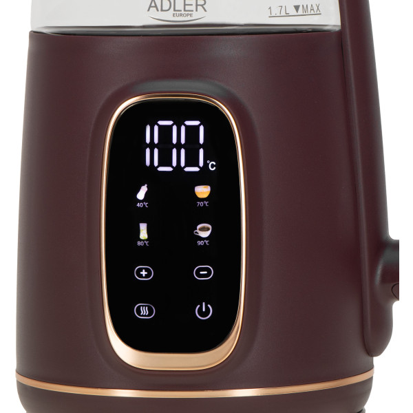 Фото - Електричний чайник Adler AD 1305 Burgundy