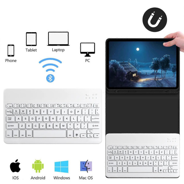 Фото - Чохол для планшету BeCover з бездротовою клавіатурою for Apple iPad Mini 7 2024 Black (712992)