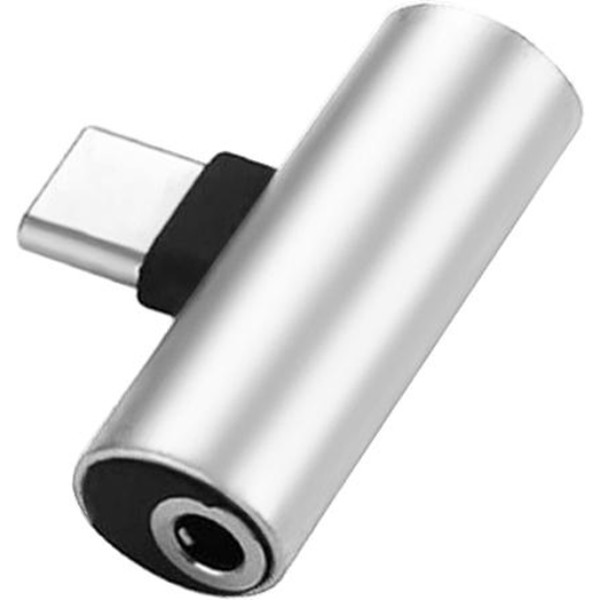 Фото - Переходник аудио XOKO USB Type-C - AUX mini jack 3.5 мм 2 в 1 (AC-205-SLV)