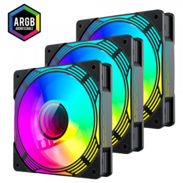 Фото - Корпусный вентилятор Gamemax KF300R BK