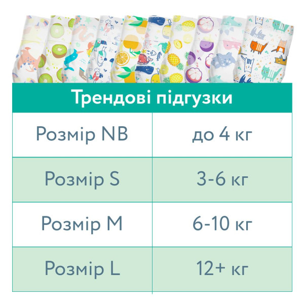 Фото - Одноразові підгузки Offspring розмір NB до 4 кг 56 шт. Котики (DP-OI-FAT-NB56P-MTC)