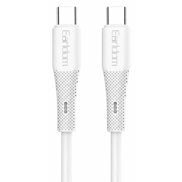 Фото - Кабель Earldom EC-185 (C-C) 60W Silicone Type-C to Type-C White (USB-000688)