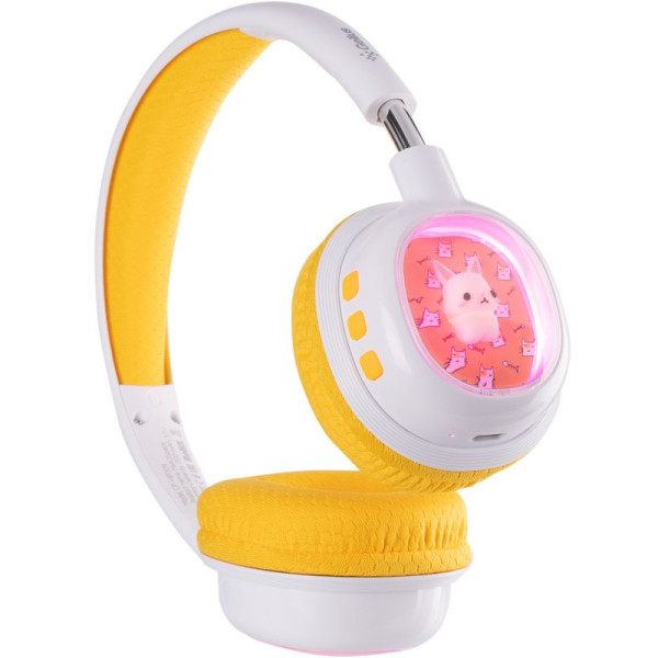 Фото - Навушники накладні бездротові Gelius MIAOSpace GP HP-009 White/Yellow (101291)
