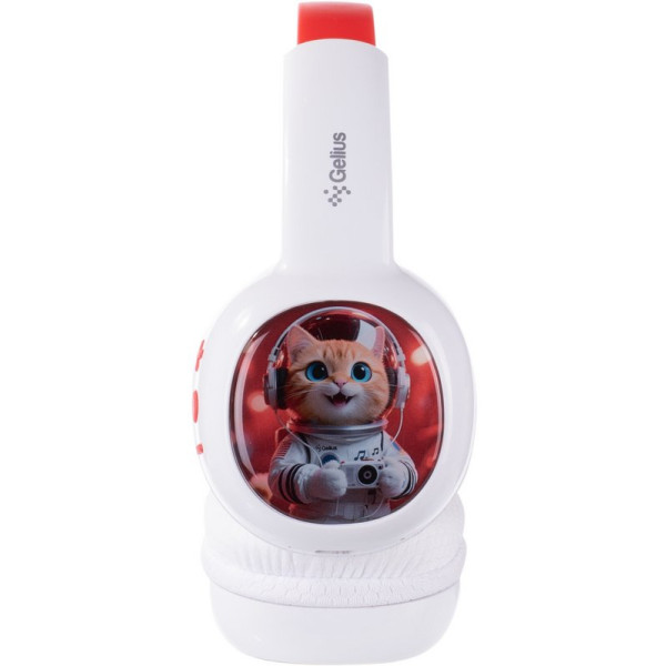 Фото - Навушники накладні бездротові Gelius KIDPlay GP HP-010 White/Red (101292)