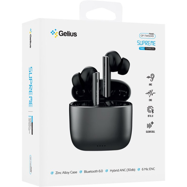 Фото - Навушники вкладиші бездротові TWS Gelius Supreme GP-TWS049 Grey (101658)