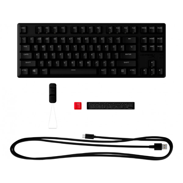 Фото - Клавиатура проводная игровая HyperX Alloy Origins Core PBT HX Aqua USB (639N9AA)