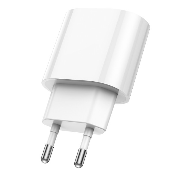 Фото - Мережевий зарядний пристрій HOCO C109A (PD20W) Fighter single port PD20W charger White (6942007656658)
