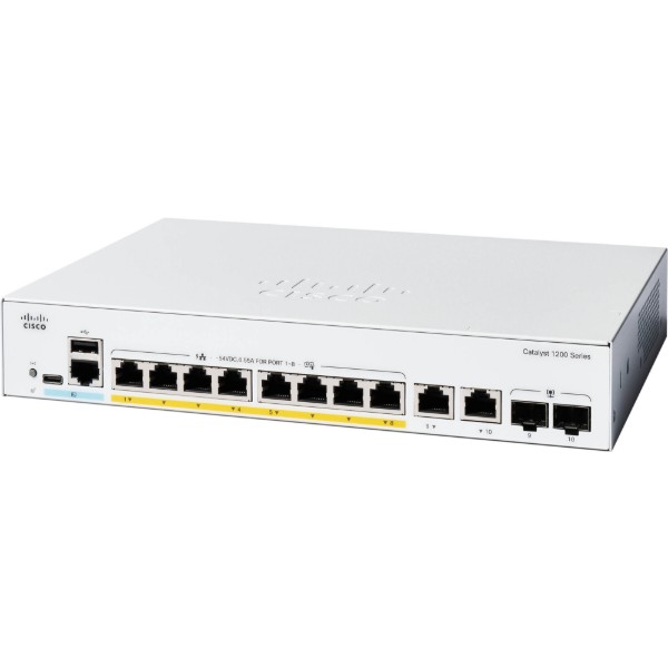 Фото - Коммутатор локальной сети (Switch) Cisco C1200-8P-E-2G