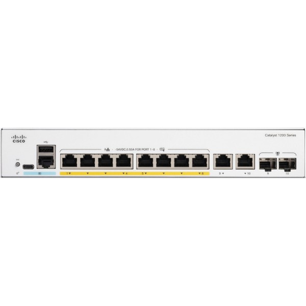Фото - Коммутатор локальной сети (Switch) Cisco C1200-8P-E-2G