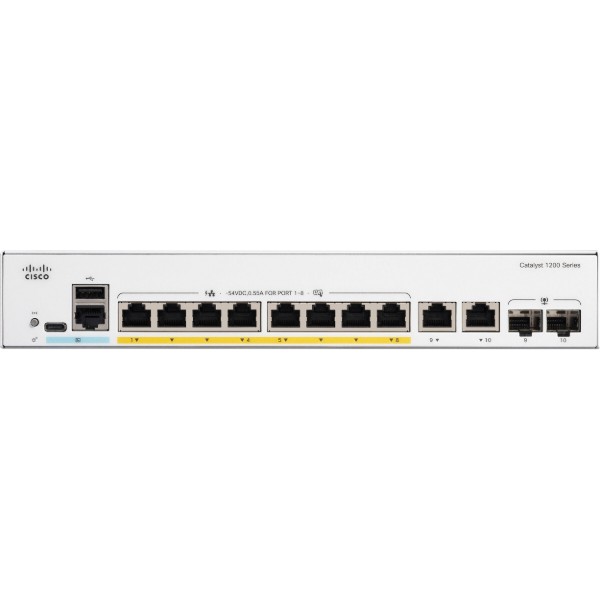 Фото - Коммутатор локальної мережі (Switch) Cisco C1200-8T-E-2G