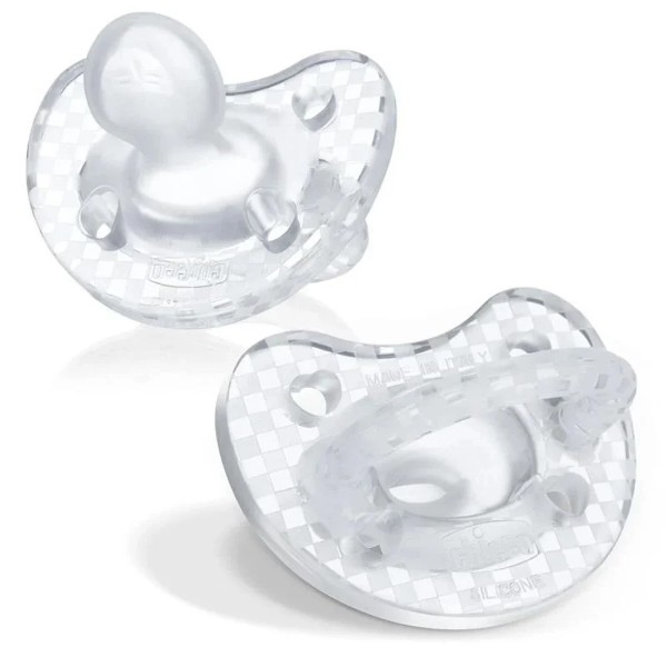 Фото - Ортодонтична пустушка Chicco Physioforma Crystal 2- 6 місяців 2 шт. (73088.31)