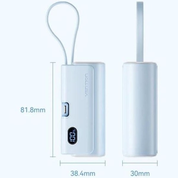 Фото - Батарея мобильная Vention 4800mAh 22,5W PD, USB-C In/Out (FHRL0)
