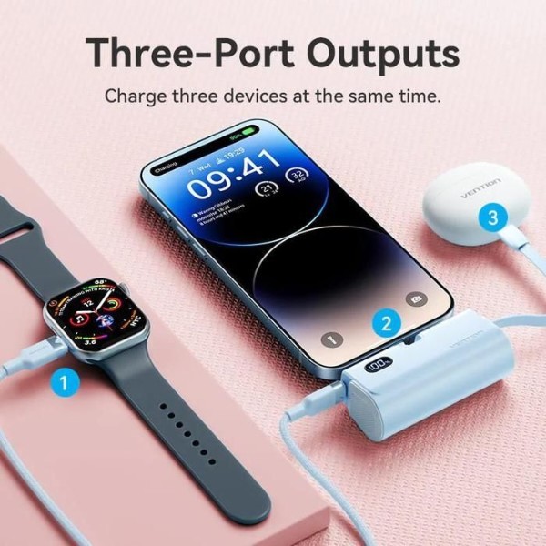 Фото - Батарея мобильная Vention 4800mAh 22,5W PD, USB-C In/Out (FHRL0)